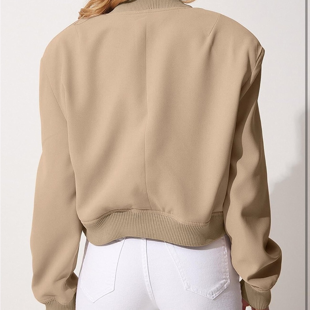 Tan Bomber Jacket - Picture 2 of 6